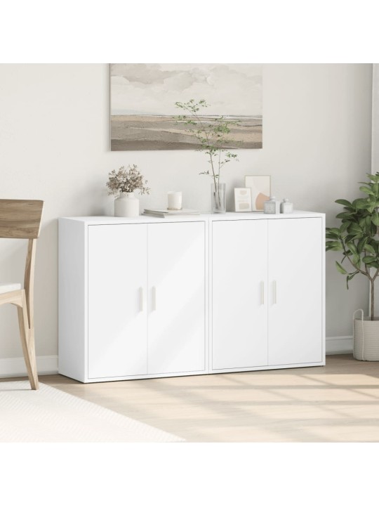 Kumodes 2 gab., baltas, 60x31x70 cm, inženierijas koks