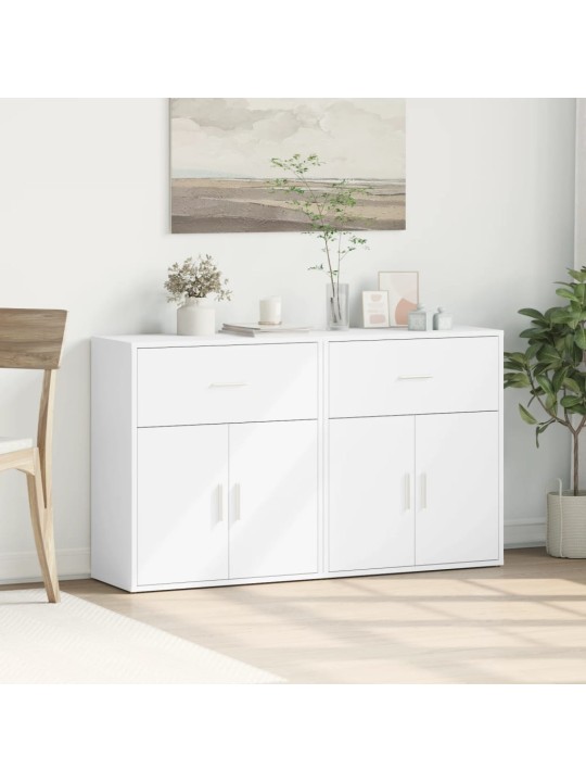 Kumodes 2 gab., baltas, 60x31x70 cm, inženierijas koks