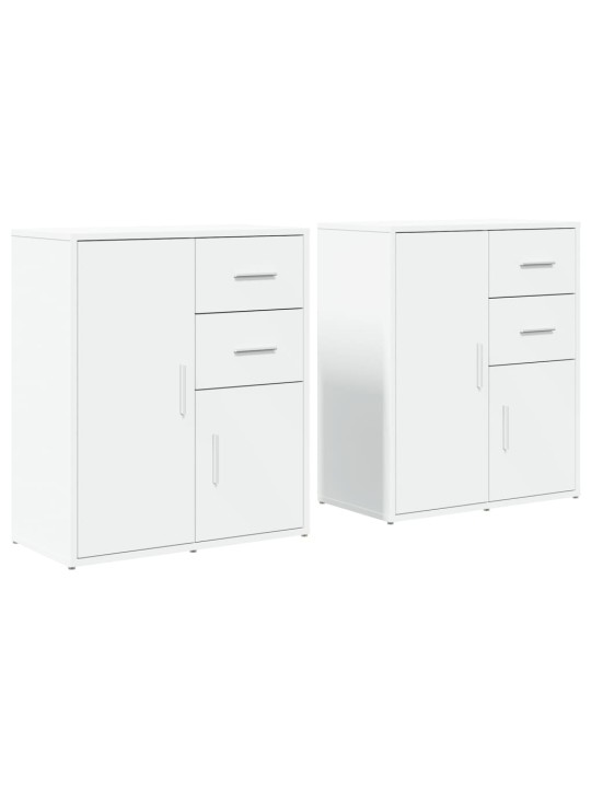 Kumodes 2 gab., baltas, 60x31x70 cm, inženierijas koks