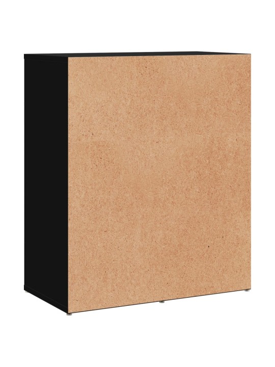 Kumodes 2 gab., melnas, 60x31x70 cm, inženierijas koks