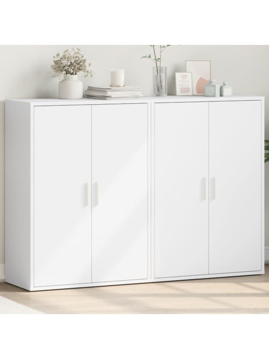 Kumodes, 2 gab., baltas, 60x31x84 cm, inženierijas koks