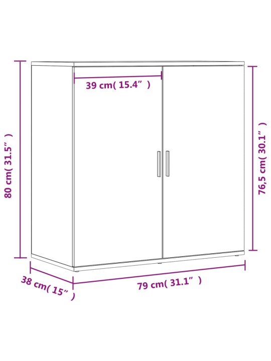 Kumodes, 2 gab., baltas, 79x38x80 cm, inženierijas koks