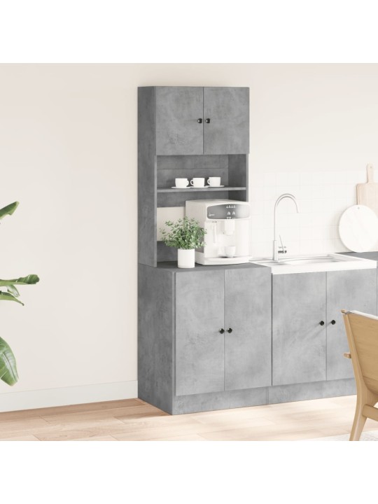 Virtuves skapītis betona pelēks 60x50x180 cm inženierijas koks