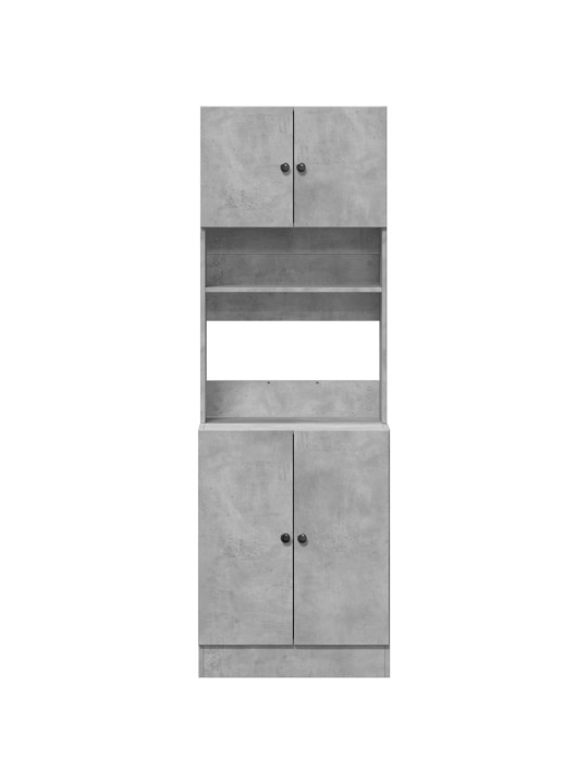Virtuves skapītis betona pelēks 60x50x180 cm inženierijas koks