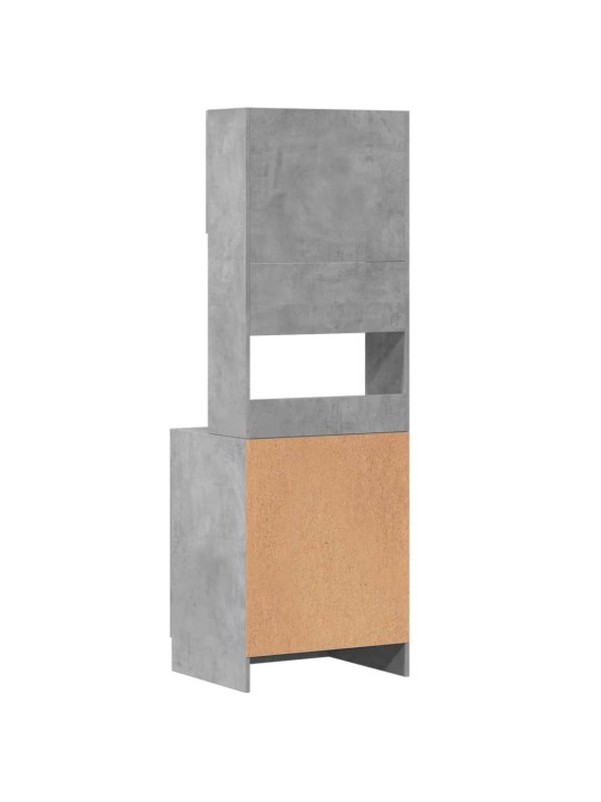 Virtuves skapītis betona pelēks 60x50x180 cm inženierijas koks