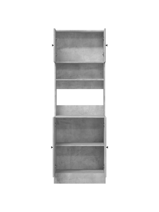 Virtuves skapītis betona pelēks 60x50x180 cm inženierijas koks
