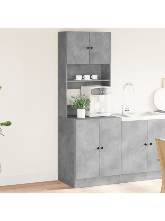 Virtuves skapītis betona pelēks 60x50x180 cm inženierijas koks