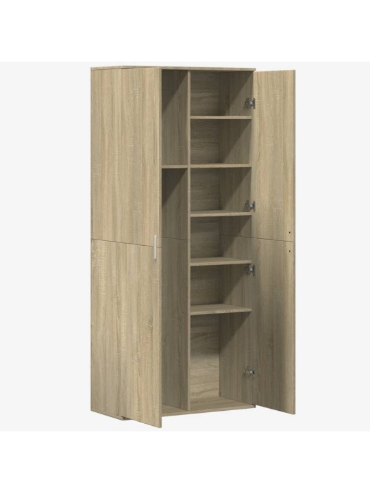Augstais skapītis ozolkoka krāsa 80x35x180 cm inženierijas koks
