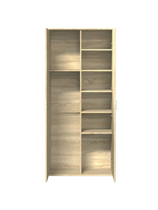 Augstais skapītis ozolkoka krāsa 80x35x180 cm inženierijas koks