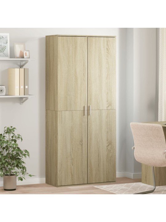 Augstais skapītis ozolkoka krāsa 80x35x180 cm inženierijas koks
