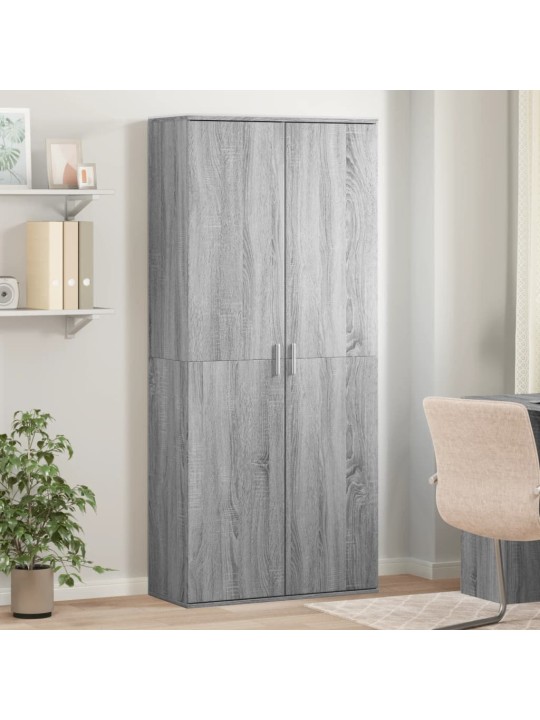 Augstais skapītis pelēka ozolkoka krāsa 80x35x180 cm