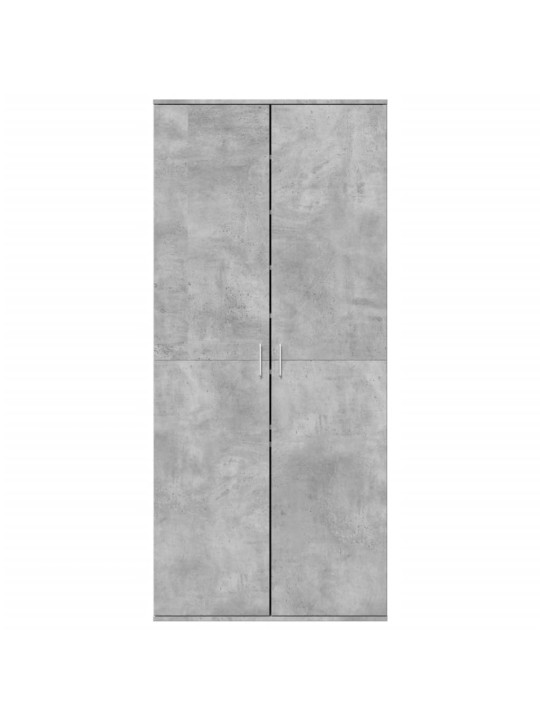 Apavu skapis, betona pelēks, 80x39x178 cm, kokskaidu plāksne