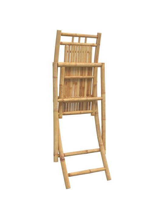 Saliekamie dārza krēsli, 4 gab., 46x66x99 cm, bambuss