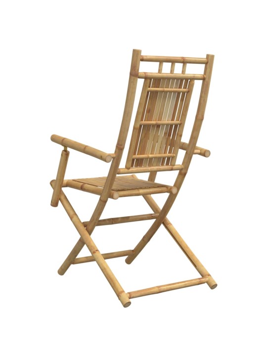 Saliekamie dārza krēsli, 6 gab., 53x66x99 cm, bambuss