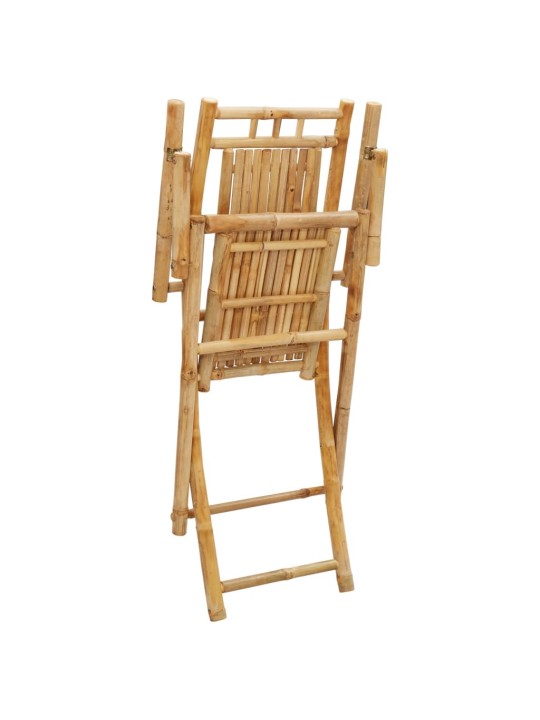 Saliekamie dārza krēsli, 6 gab., 53x66x99 cm, bambuss