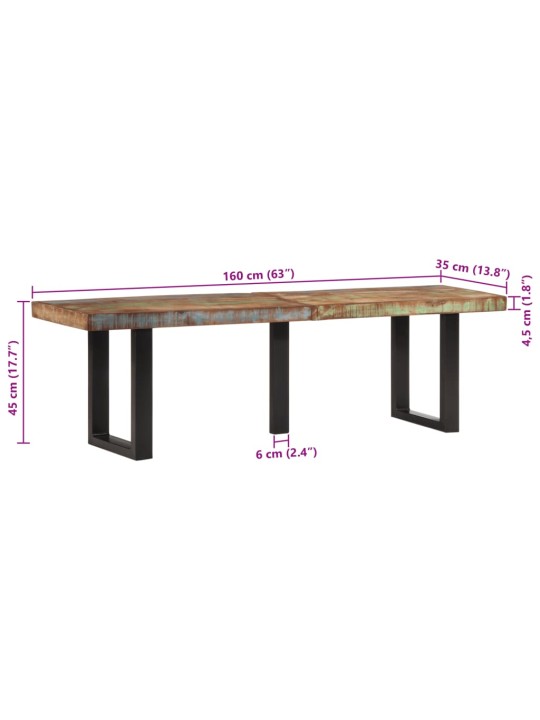 Sols, 160 cm, pārstrādāts masīvkoks un tērauds