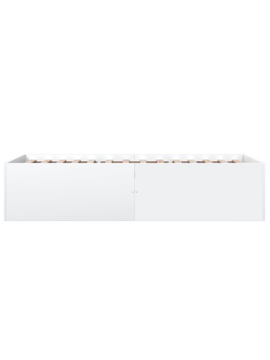 Gultas rāmis, balts, 100x200 cm, inženierijas koks