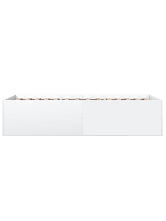 Gultas rāmis, balts, 90x200 cm, inženierijas koks