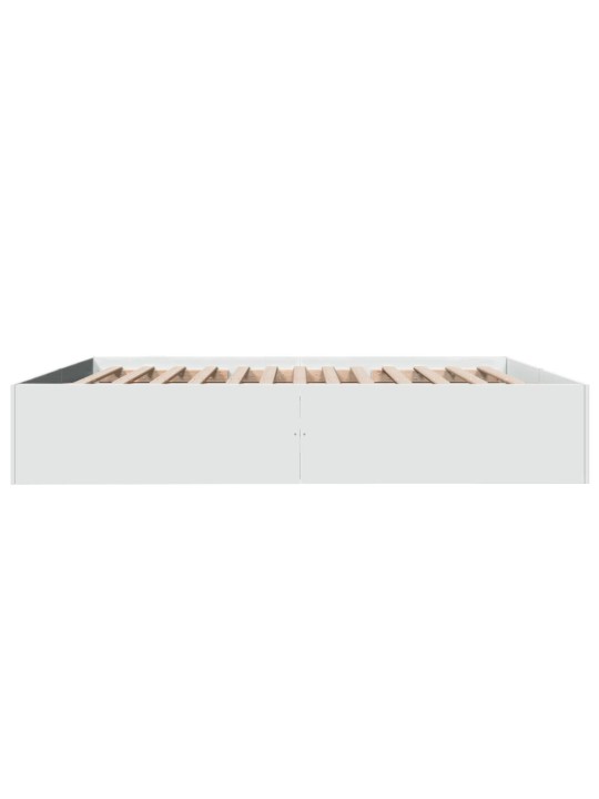 Gultas rāmis, balts, 200x200 cm, inženierijas koks