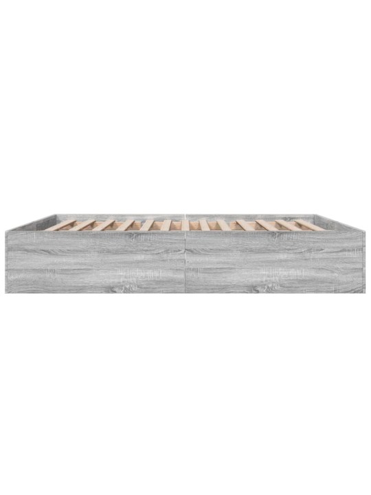 Gultas rāmis, pelēka ozolkoka, 200x200 cm, inženierijas koks