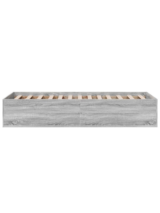 Gultas rāmis, pelēka ozolkoka, 100x200 cm, inženierijas koks