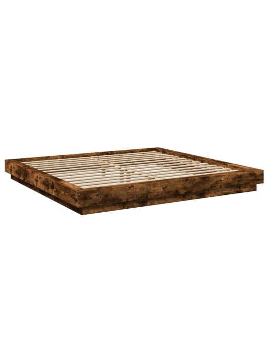 Gultas rāmis ar led, ozola, 200x200 cm, inženierijas koks