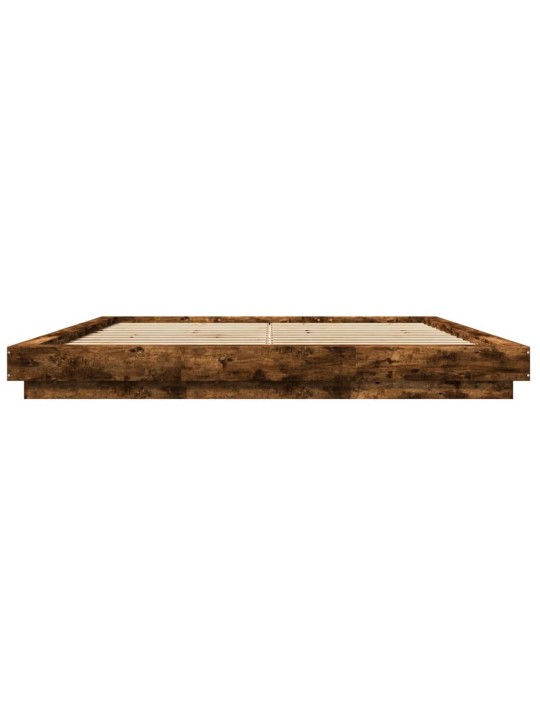 Gultas rāmis ar led, ozola, 200x200 cm, inženierijas koks