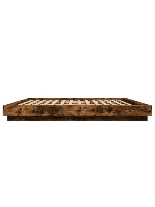 Gultas rāmis ar led, ozola, 200x200 cm, inženierijas koks