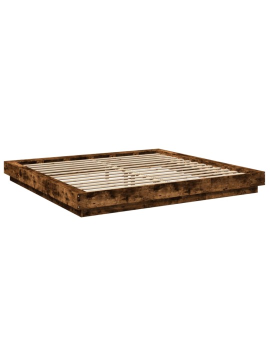 Gultas rāmis ar led, ozola, 200x200 cm, inženierijas koks