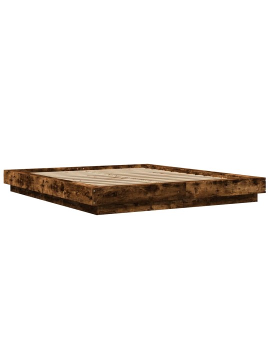 Gultas rāmis ar led, ozola, 150x200 cm, inženierijas koks