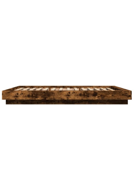 Gultas rāmis ar LED, ozola, 120x200 cm, inženierijas koks