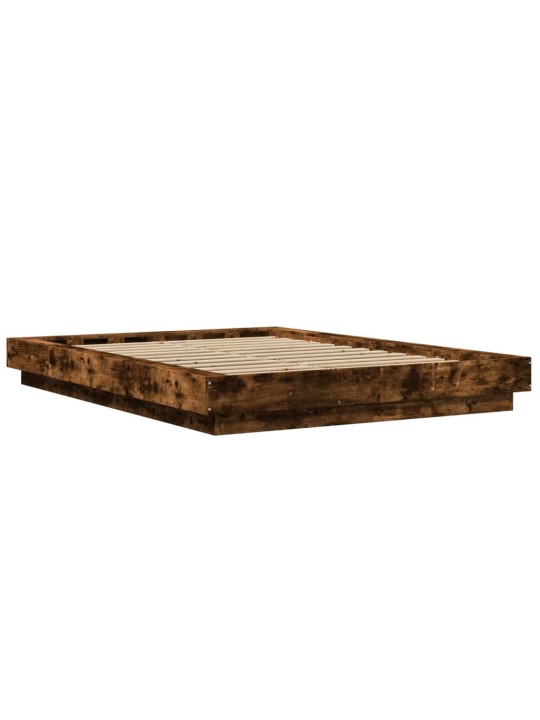 Gultas rāmis ar LED, ozola, 120x200 cm, inženierijas koks