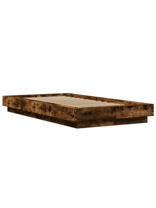 Gultas rāmis ar LED, ozolkoka , 100x200 cm, inženierijas koks