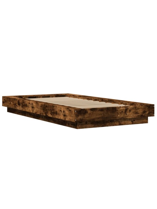 Gultas rāmis ar LED, ozolkoka , 100x200 cm, inženierijas koks
