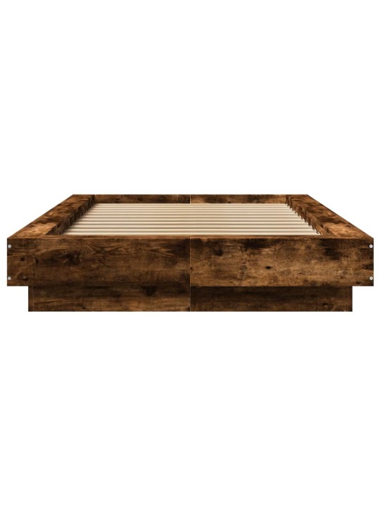 Gultas rāmis ar LED, ozola, 90x190 cm, inženierijas koks
