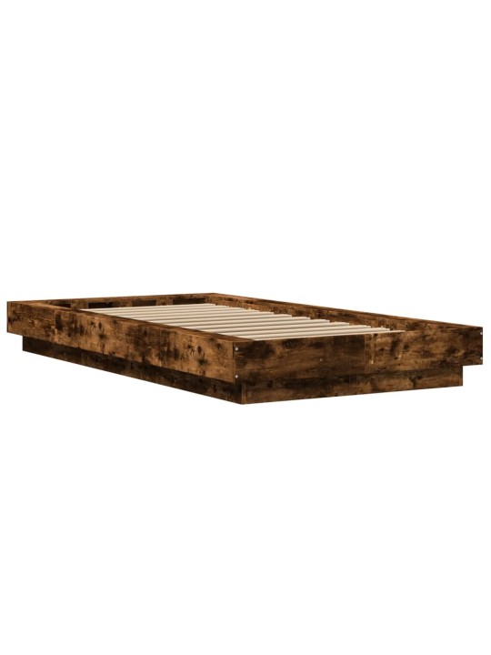 Gultas rāmis ar LED, ozola, 90x190 cm, inženierijas koks