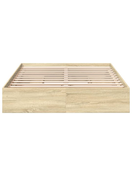 Gultas rāmis ar atvilktnēm, ozola, 150x200cm, inženierijas koks