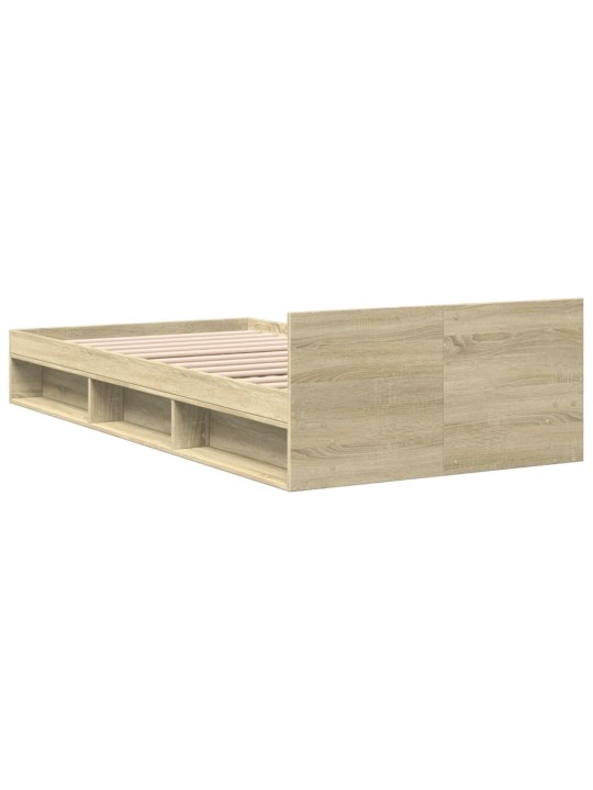 Gultas rāmis ar atvilktni, ozola, 75x190 cm, inženierijas koks