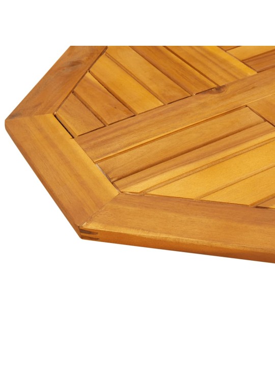 Galda virsma, 60x60x2 cm, astoņstūra forma, akācijas masīvkoks