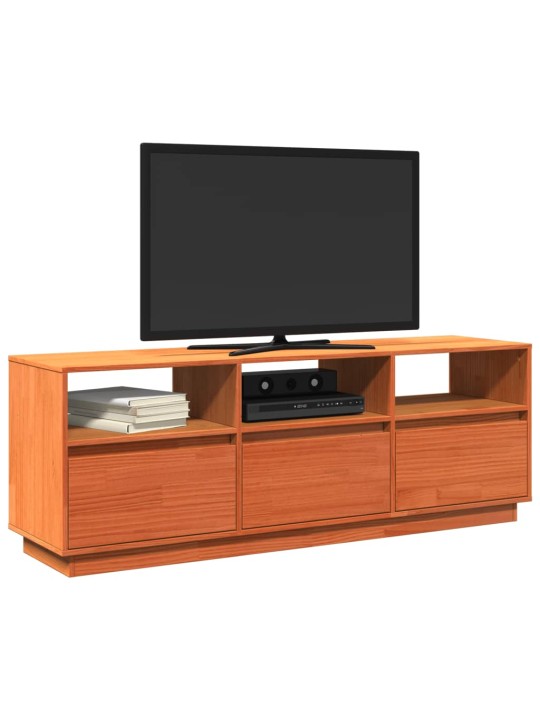 Tv skapītis, vaska brūns, 140x35x50 cm, priedes masīvkoks