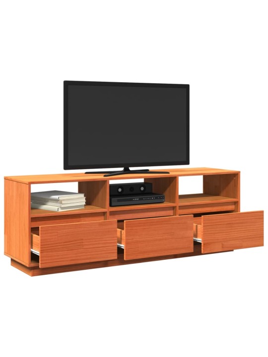 Tv skapītis, vaska brūns, 140x35x50 cm, priedes masīvkoks