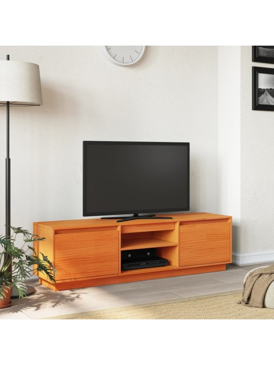 Tv skapītis, vaska brūnas, 140x35x40 cm, priedes masīvkoks
