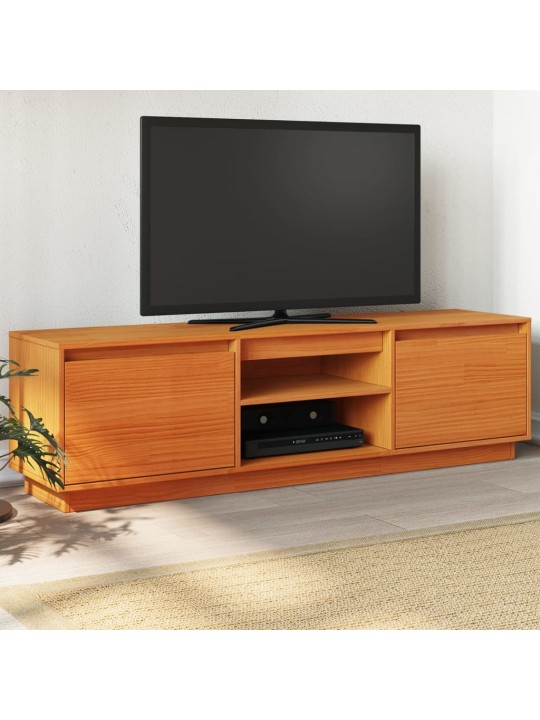 Tv skapītis, vaska brūnas, 140x35x40 cm, priedes masīvkoks