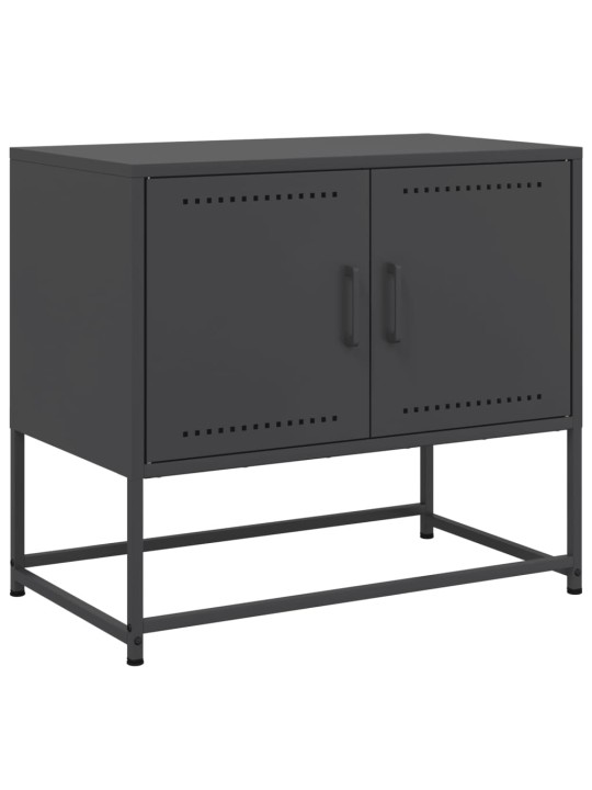Tv skapītis, 68,5x39x60,5 cm, tērauds, melns
