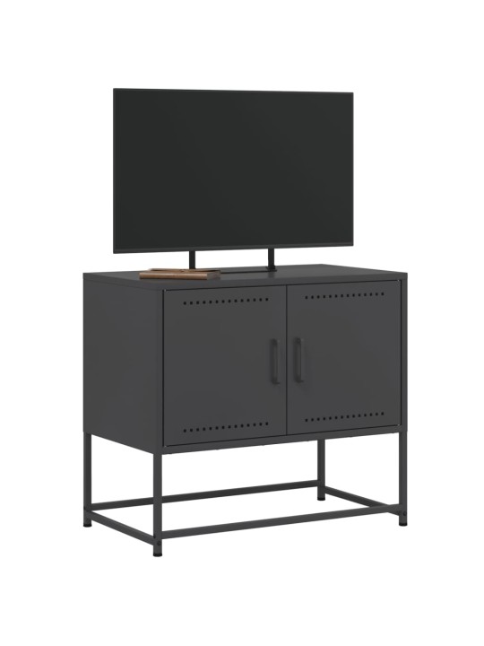 Tv skapītis, 68,5x39x60,5 cm, tērauds, melns