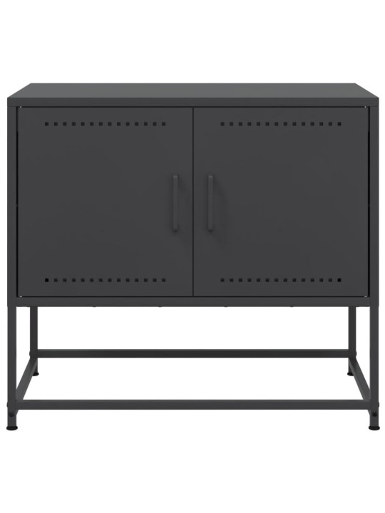 Tv skapītis, 68,5x39x60,5 cm, tērauds, melns