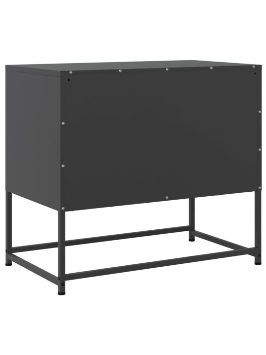 Tv skapītis, 68,5x39x60,5 cm, tērauds, melns