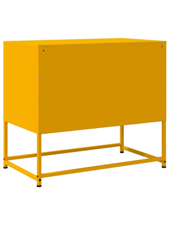 Tv skapītis, 68,5x39x60,5 cm, tērauds, sinepju dzeltens