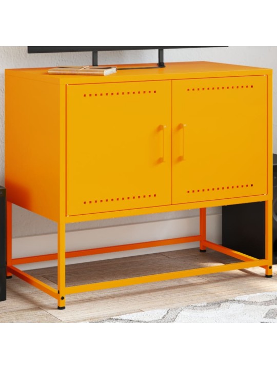 Tv skapītis, 68,5x39x60,5 cm, tērauds, sinepju dzeltens