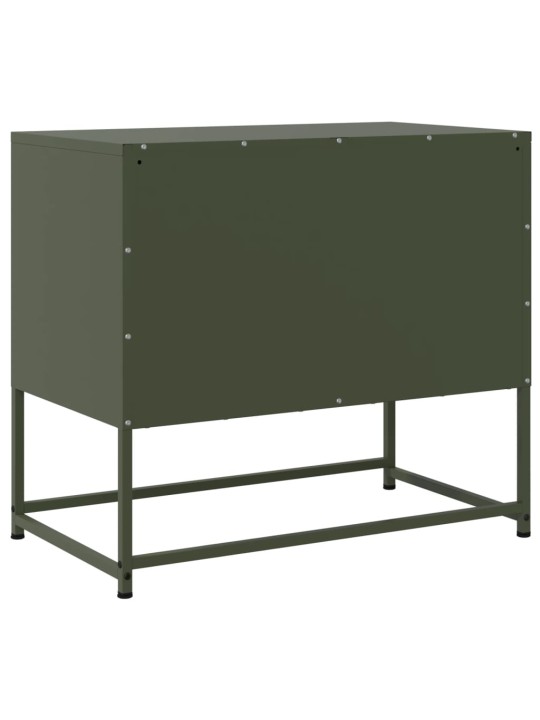 Tv skapītis, 68,5x39x60,5 cm, tērauds, olīvu zaļš